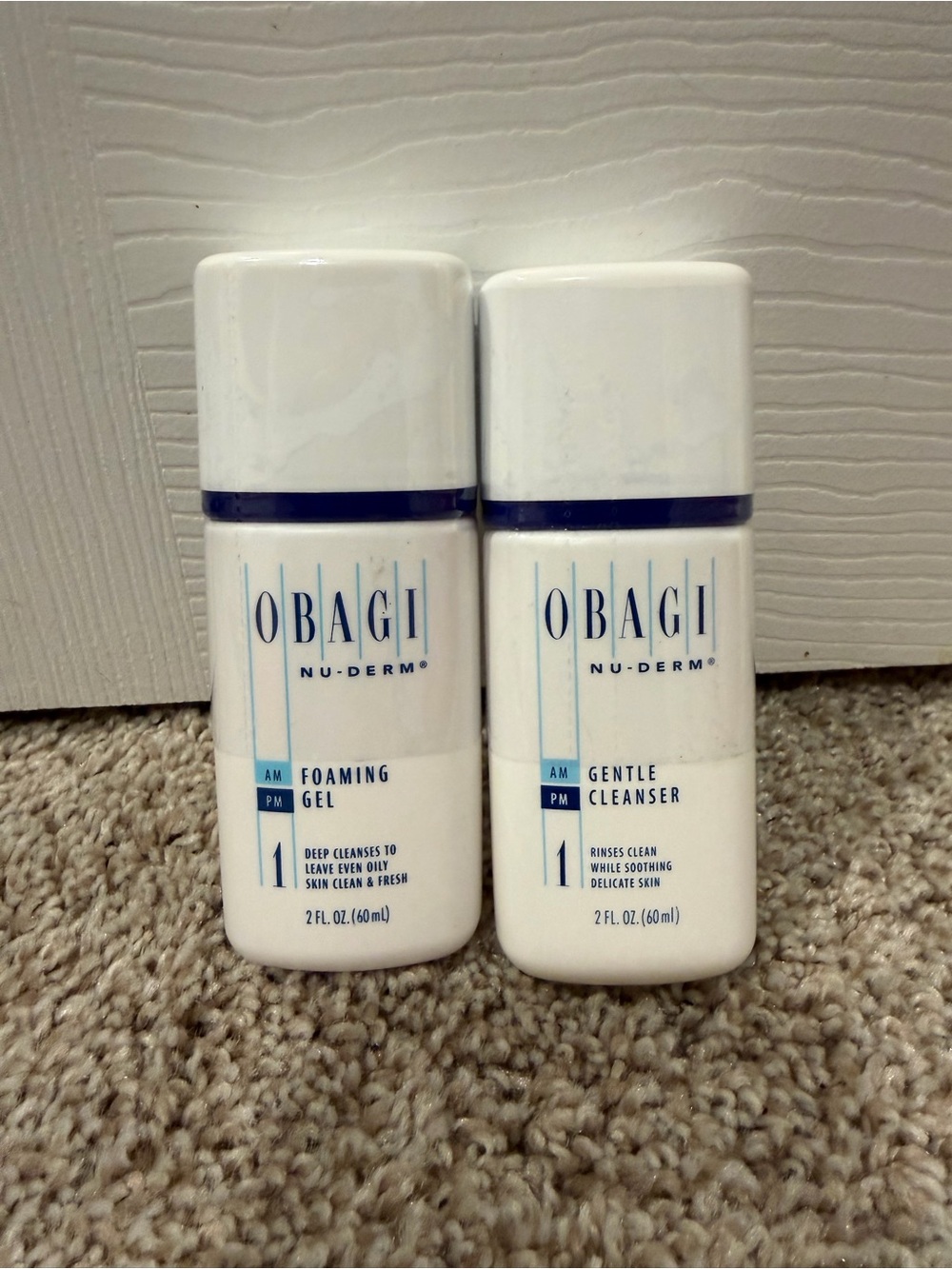 New! Obagi Nu-Derm Foaming Gel & Gentle Cleanser Duo - 2 fl oz each